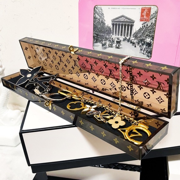 Authentic Louis Vuitton Rare Clear LV Monogram Jewelry / Display Box - Picture 8 of 16